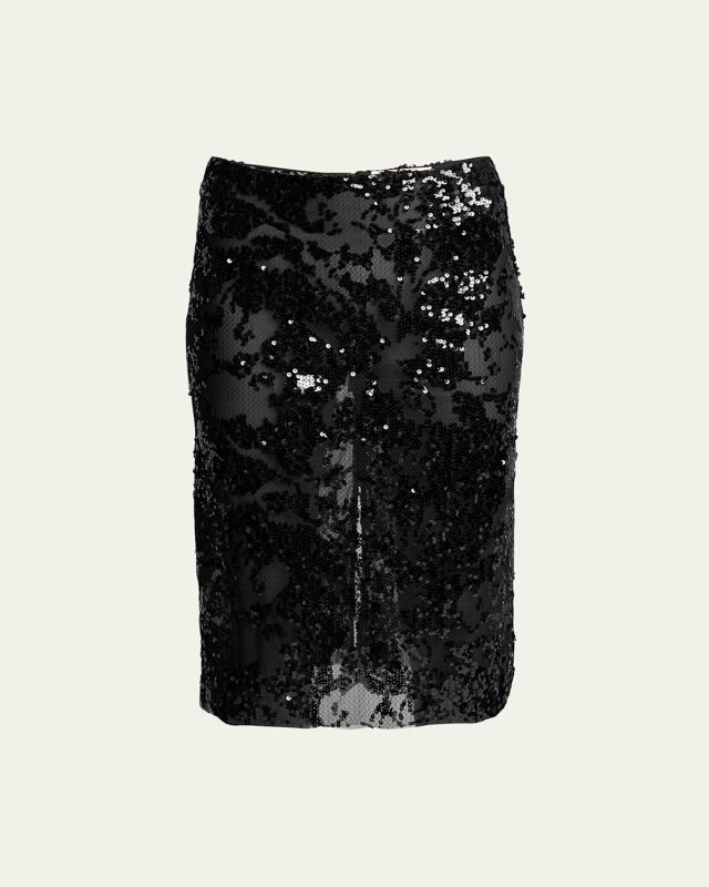 Sequined Straight Skirt